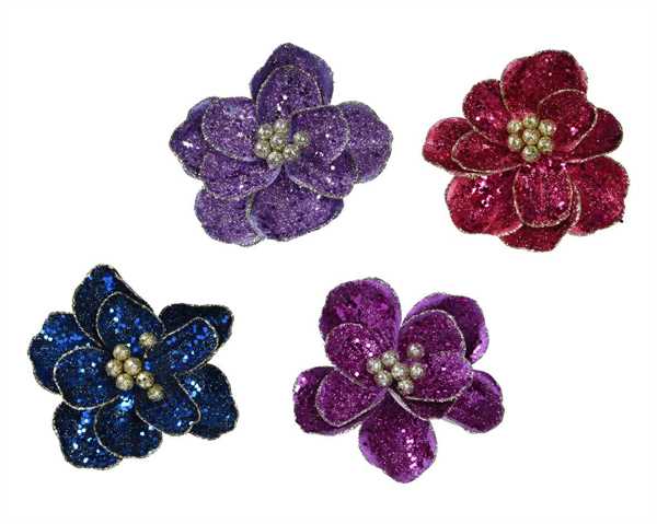 FLOWER POLYESTER DIA15.00-H8.00CM ASSORTED-en