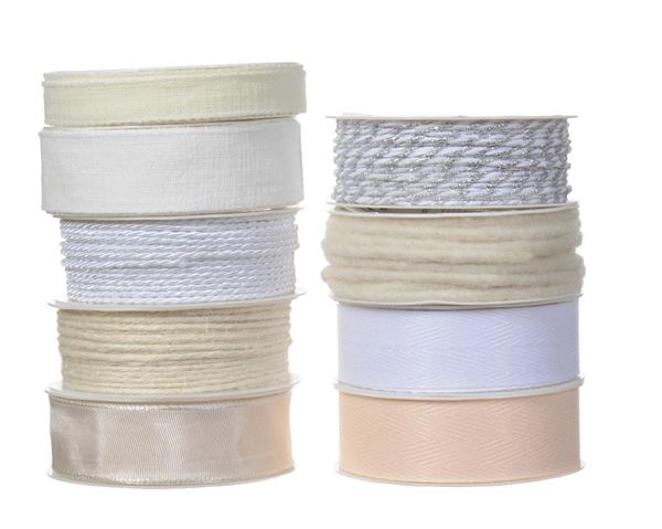 RIBBON POLYESTER L300.00-W0.50-H0.50CM OFF-WHITE/COLOUR(S)