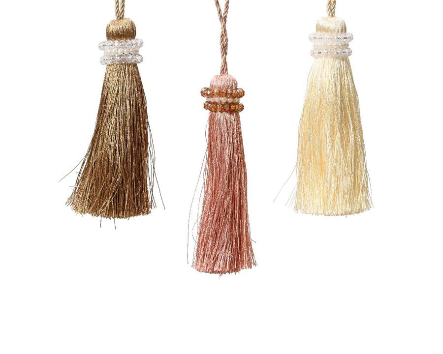 TASSEL POLYESTER ACRYLIC BEADS DIA4-L18-H18CM ASS.