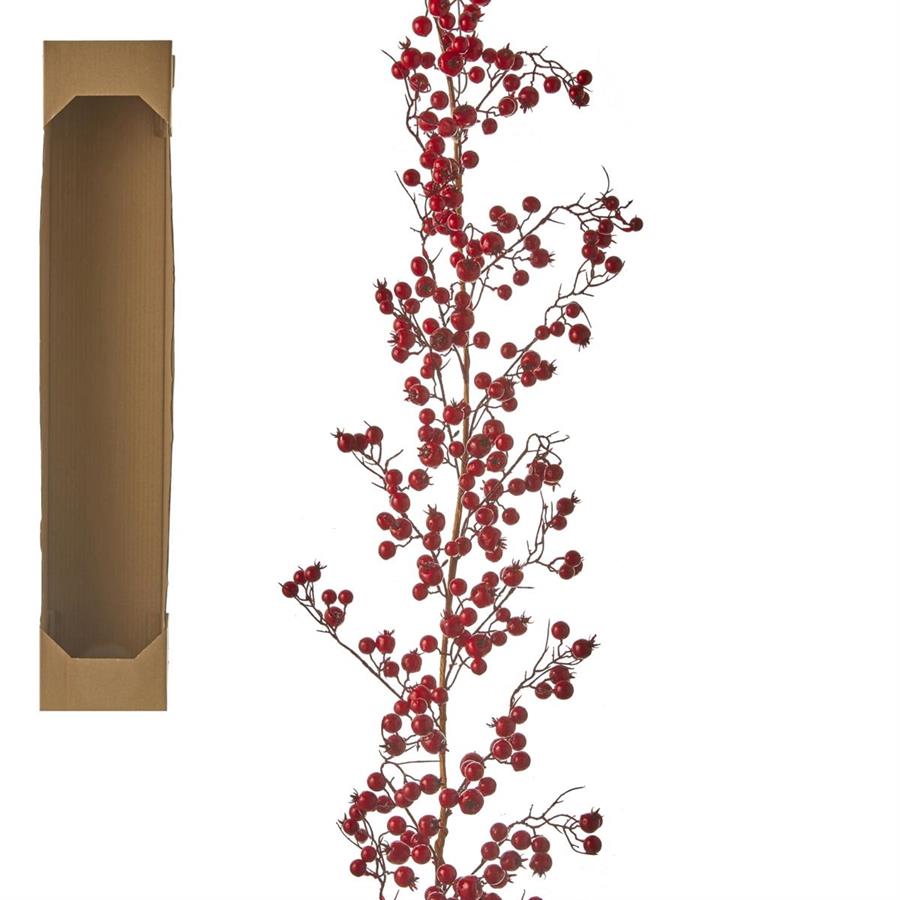 STIRLING GARLAND RED - L180XW15XH10CM