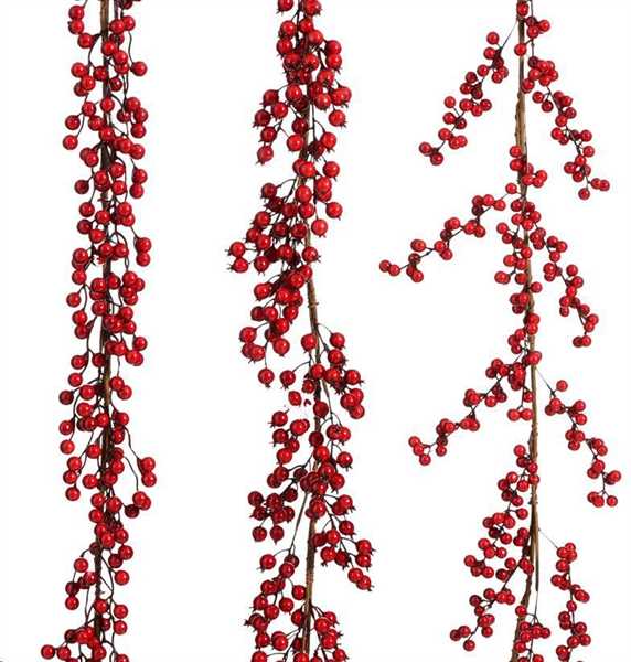 GARLAND BERRIES RED 3 ASSORTED - L180XW20XH4CM