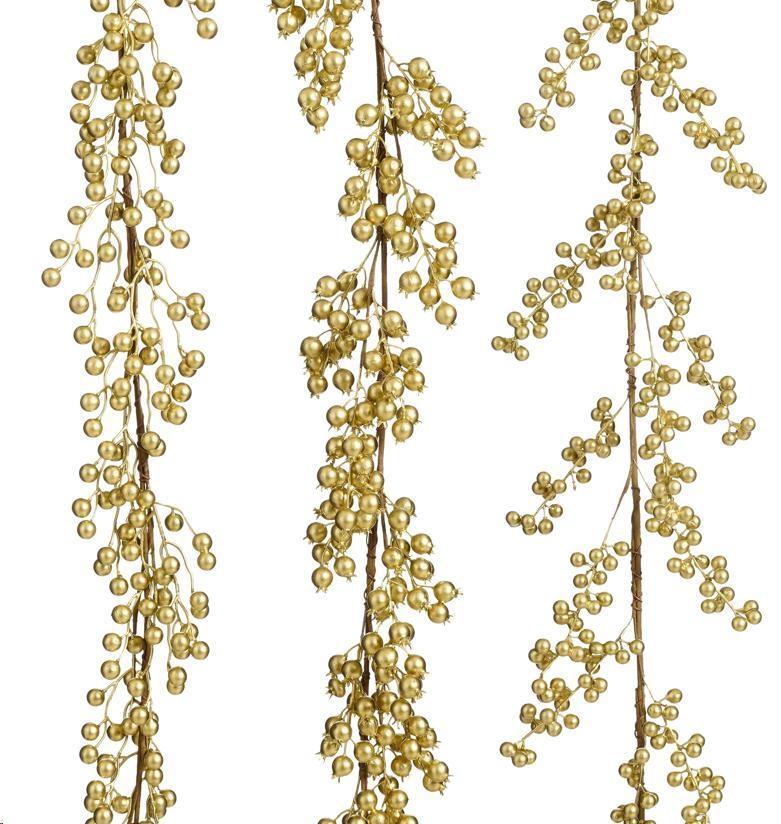 GARLAND BERRIES GOLD 3 ASSORTED - L180XW20XH4CM