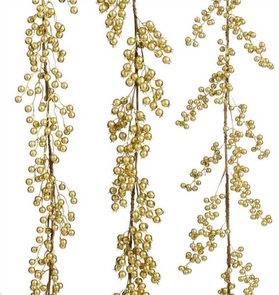 GARLAND BERRIES GOLD 3 ASSORTED - L180XW20XH4CM