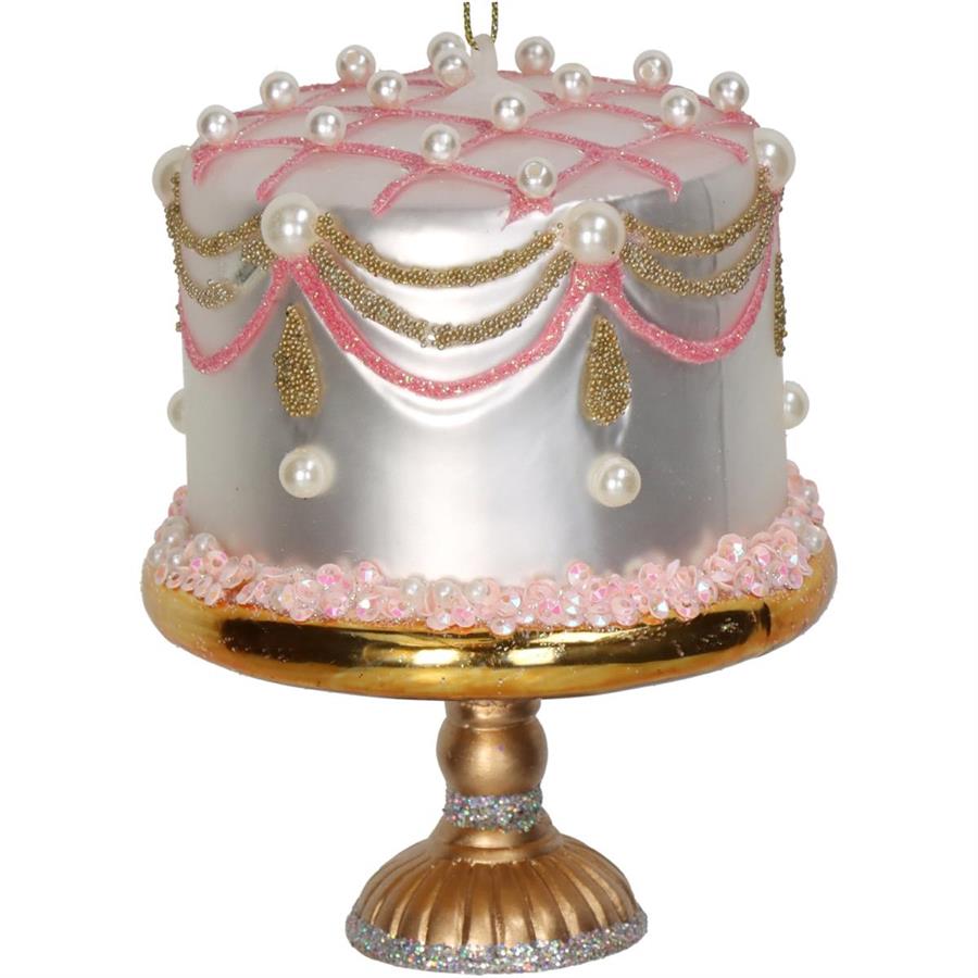 DECORO CAKE STAND VETRO BIANCO 11,4CM