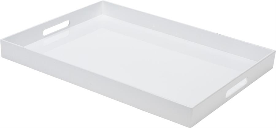 VASSOIO IN PLASTICA MENSA BIANCO CM.46X35,5 - Big House Shop