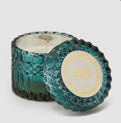 CANDELA CRYSTAL CON VASO H10,5D10,5 B9 TEAL