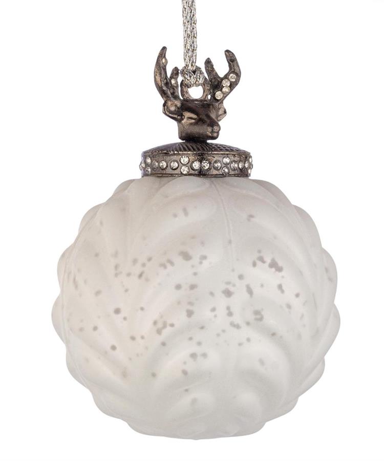 SFERA VETRO DECORUM BIANCO OP DIAM.CM.8