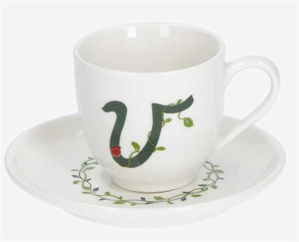 TAZZA CAFFE' CON PAITTINO LETT.'V' SOLOTUA 90CC GIFT BOX