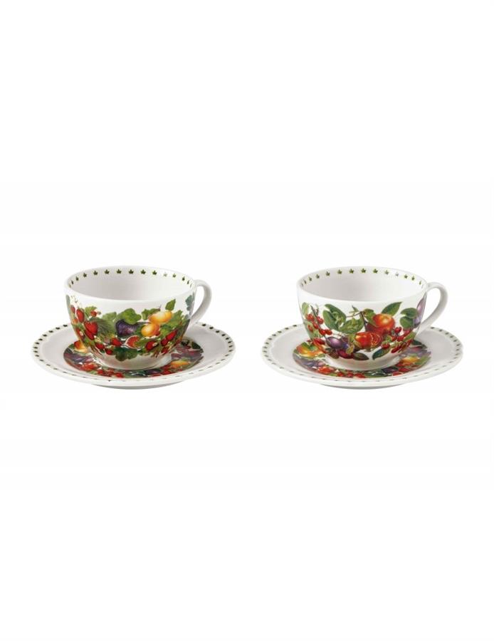 TAZZA DA THE' PORCELLANA LE PRIMIZIE SET 2 PEZZI CM.D15,5X8H