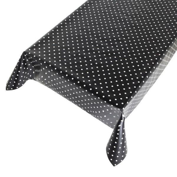 TOVAGLIA A METRAGGIO DOTS BLACK H.140 CM.