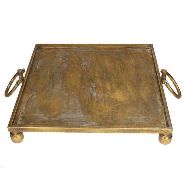 PLATE METAL GOLD 61X59X11CM