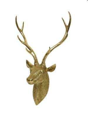 REINDEER POLYRESIN L70-W70-H37CM GOLD