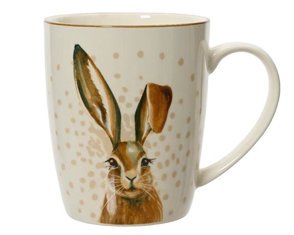 MUG PORCELLANA CONIGLIO CM.10 MARRONE