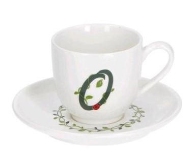 TAZZA CAFFE' CON PIATTINO LETT.'O' SOLOTUA 90CC GIFT BOX