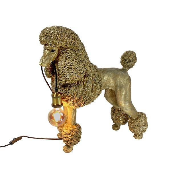 TABLE LAMP POODLE ELVES GOLD POLY./METAL CM 58,5X21,5X59,5 E