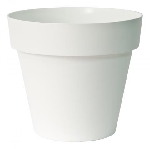 VASO DA ESTERNO TONDO IN RESINA MITU PAC BIANCO CM.Ø50XH45