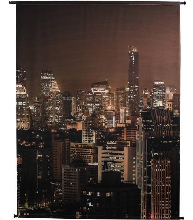 STAMPA DA MURO SKYLINE VELLUTO CM.140X170 MARRONE