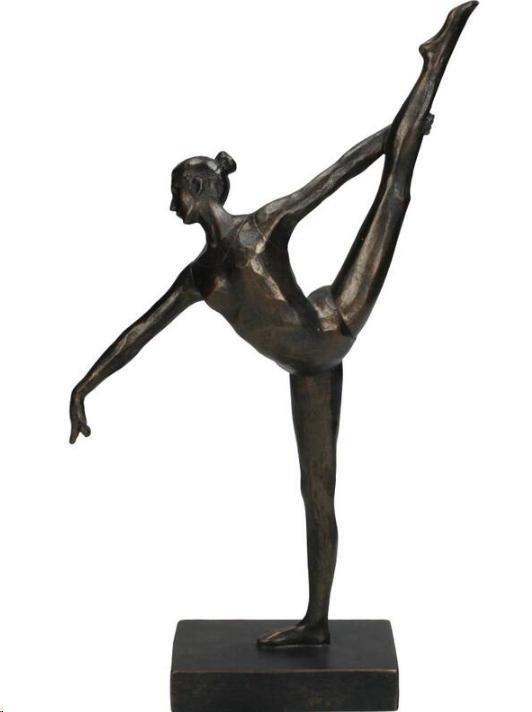 STATUINA BALLERINA POLIRESINA CM.17.1X7.6X32.4 BRONZO