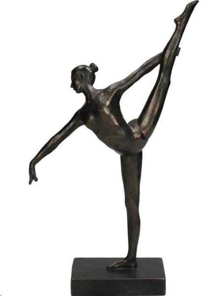 STATUINA BALLERINA POLIRESINA CM.17.1X7.6X32.4 BRONZO