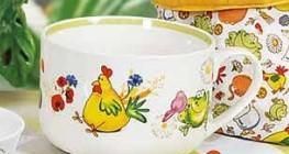 TAZZA COLAZIONE 4 STAGIONI NEW BONE CHINA CM.D12X9H