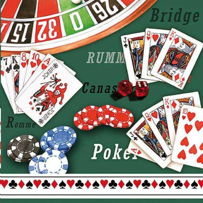 CONFEZIONE 20 TOVAGLIOLI CASINO' CM.33X33