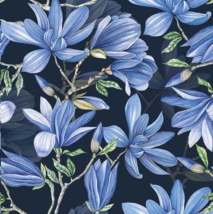 CONFEZIONE 20 TOVAGLIOLI MAGNOLIA ACUMINATA BLUE CM.33X33