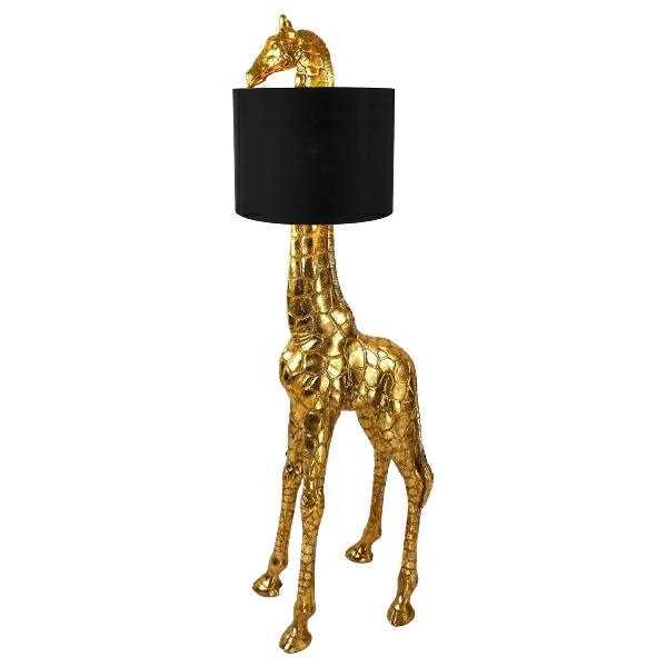 LAMPADA DA TERRA GIRAFFA GIGI ORO/NERO POLIRE. CM.50X40X171H