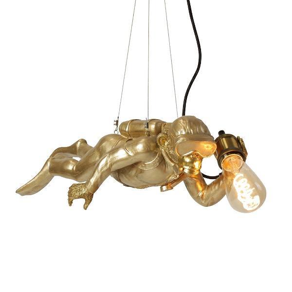 LAMPADA SUB ORO POLIRES/METALLO CM.45,5X22X18 LAMP.NON INCLU