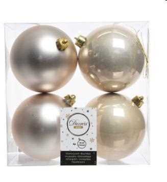 CONFEZIONE 4 PALLINE DI NATALE PLASTICA DIA10CM PEARL