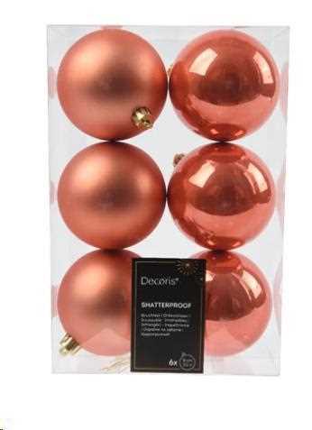 CONFEZIONE 6 PALLINE NATALE PLASTICA DIA8CM SPICED PUMPKIN