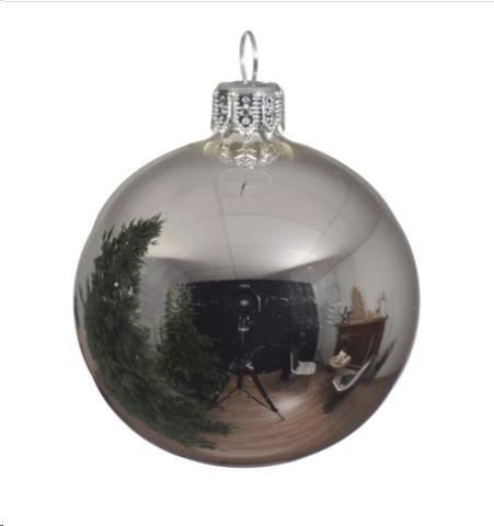 PALLINA NATALE VETRO DIA15CM SILVER LUCIDA