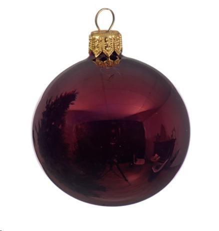 PALLINA NATALE VETRO DIA15CM OXBLOOD LUCIDA