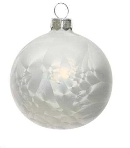 PALLINA NATALE VETRO DIA15CM WHITE ICE LACQUER OPACA