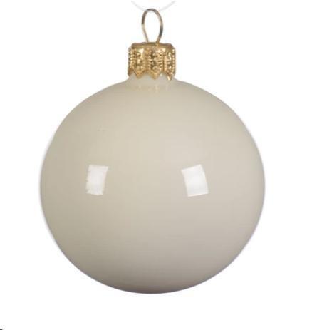 PALLINA NATALE VETRO DIA15CM WOOL WHITE LUCIDA