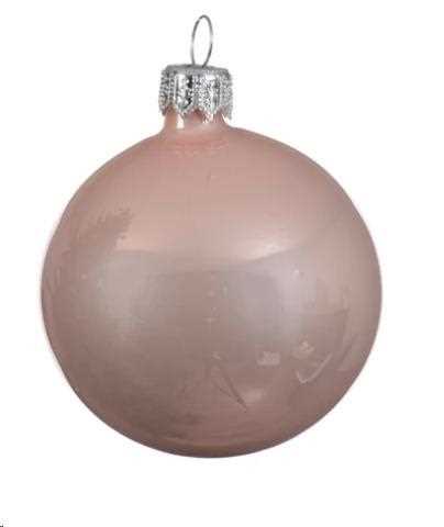 PALLINA NATALE VETRO DIA15CM BLUSH PINK LUCIDA