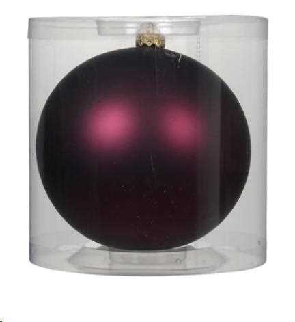 PALLINA NATALE VETRO DIA15CM DARK MAUVE OPACA