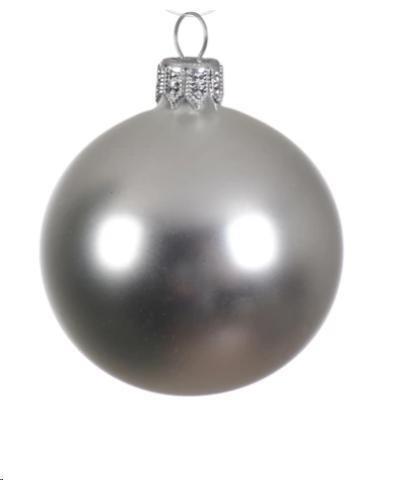 PALLINA NATALE VETRO DIA15CM SILVER OPACA