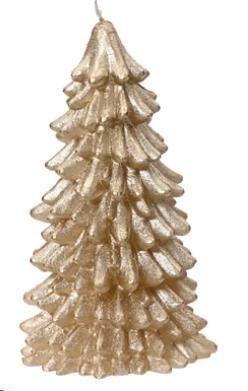 CANDELA ALBERO NATALE CM.D10X18H CHAMPAGNE