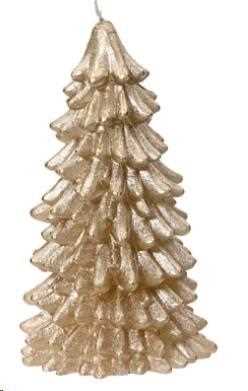 CANDELA ALBERO NATALE CM.D10X18H CHAMPAGNE