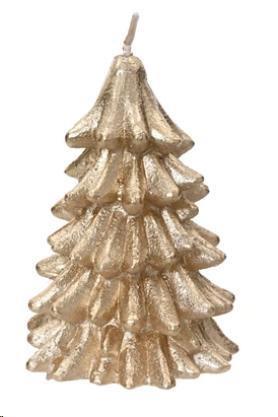 CANDELA ALBERO NATALE CM.D8,5X10,5H CHAMPAGNE