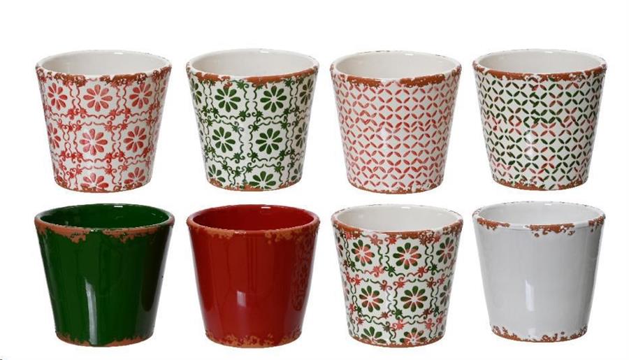 VASO TERRACOTTA CM.D14X13H 8 FANTASIE ASSORTITE