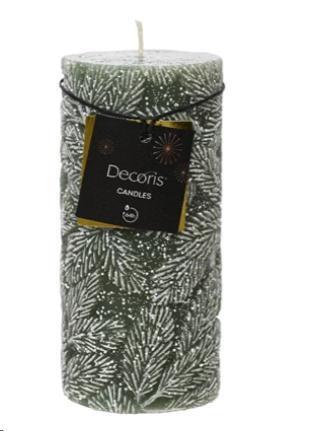 CANDELA PILLAR PARAFFINA INNEVATA FOGLIE CM.D7X15H ROSEMARY