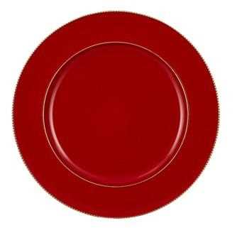 PIATTO DECORO MILA ROSSO PLASTICA RICICLATA D.33CM