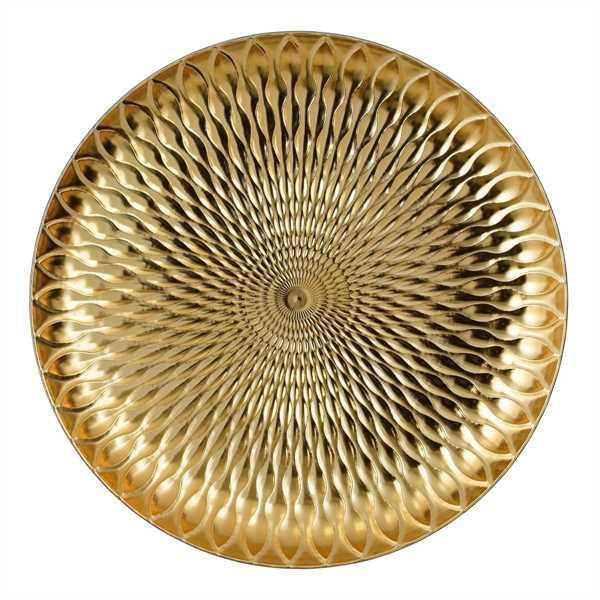 PIATTO DECORO MILA ORO PLASTICA RICICLATA D.33CM