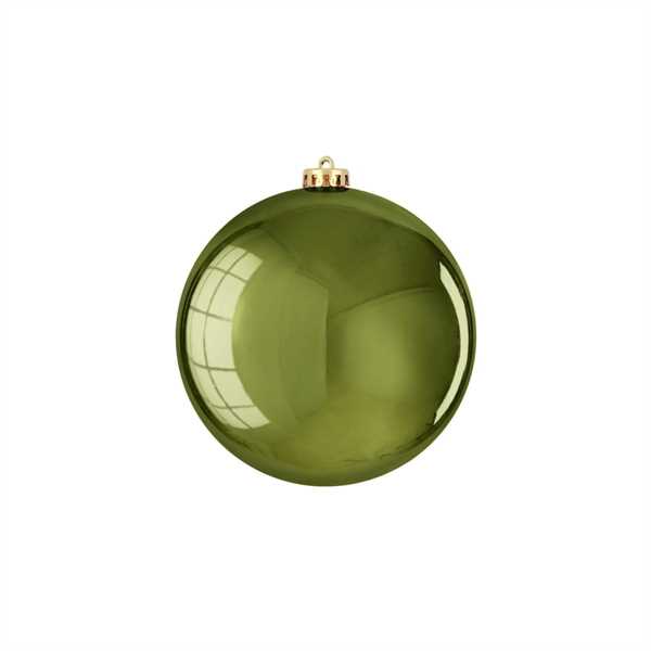 PALLINA DI NATALE PLASTICA SHINY CM.D15 VERDE SCURO