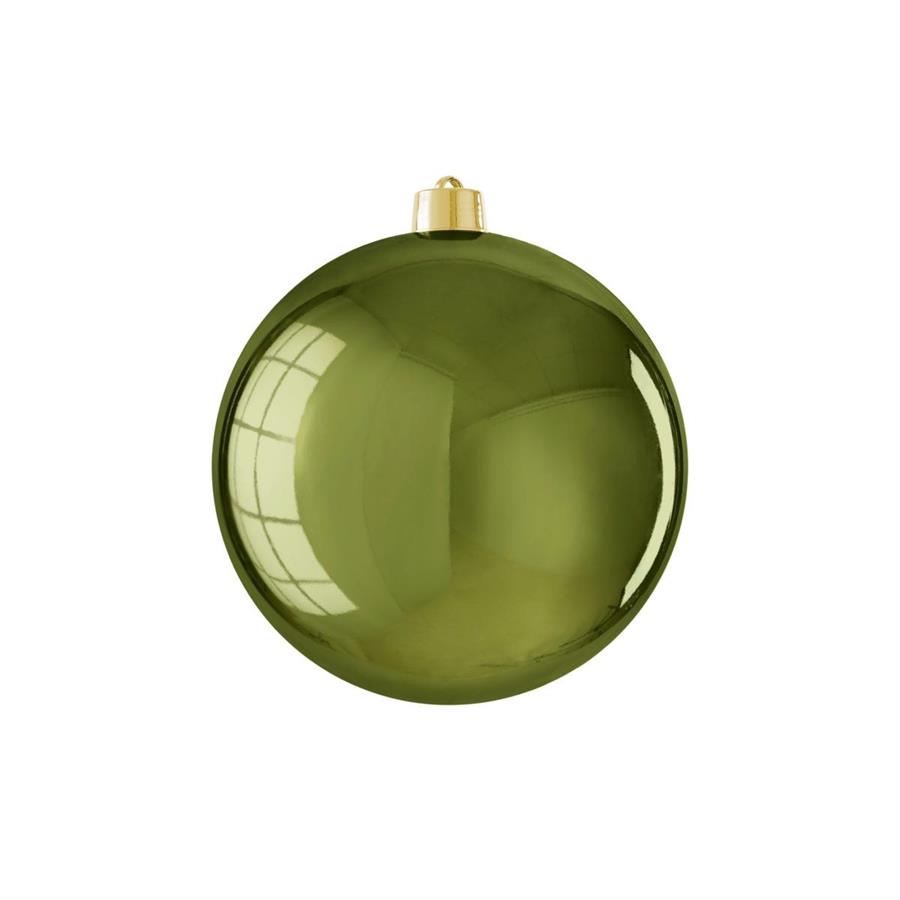 PALLINA DI NATALE PLASTICA SHINY CM.D20 VERDE SCURO