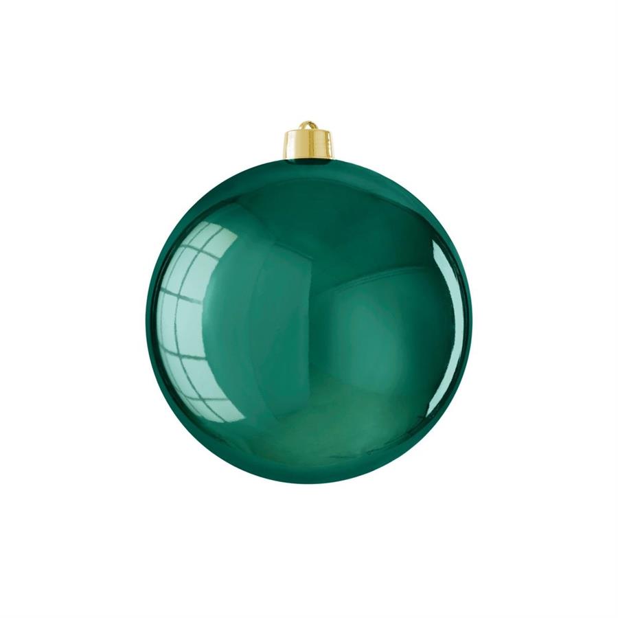 PALLINA DI NATALE PLASTICA SHINY CM.D20 PETROLIO