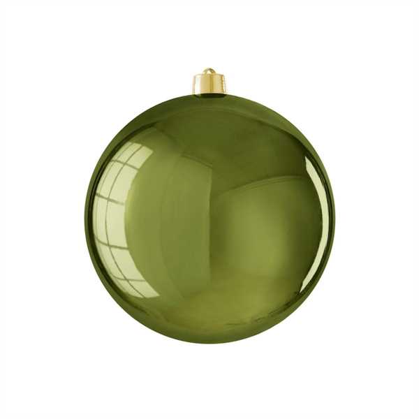 PALLINA DI NATALE PLASTICA SHINY CM.D25 VERDE SCURO