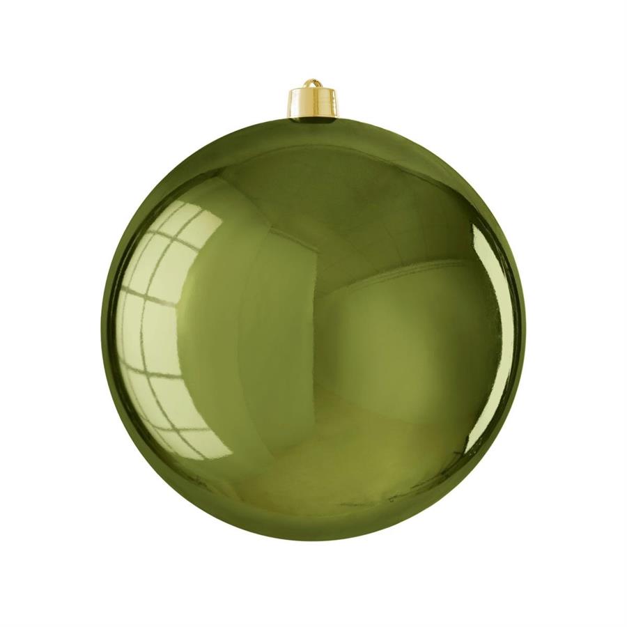 PALLINA DI NATALE PLASTICA SHINY CM.D30 VERDE SCURO