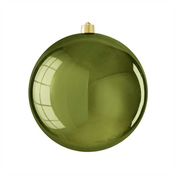 PALLINA DI NATALE PLASTICA SHINY CM.D30 VERDE SCURO